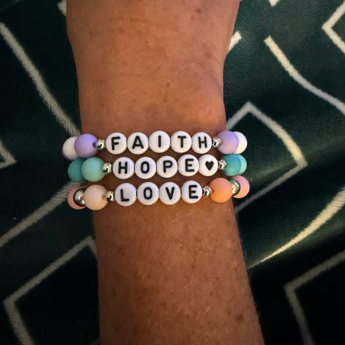 Faith, Hope & Love Bracelet Stack