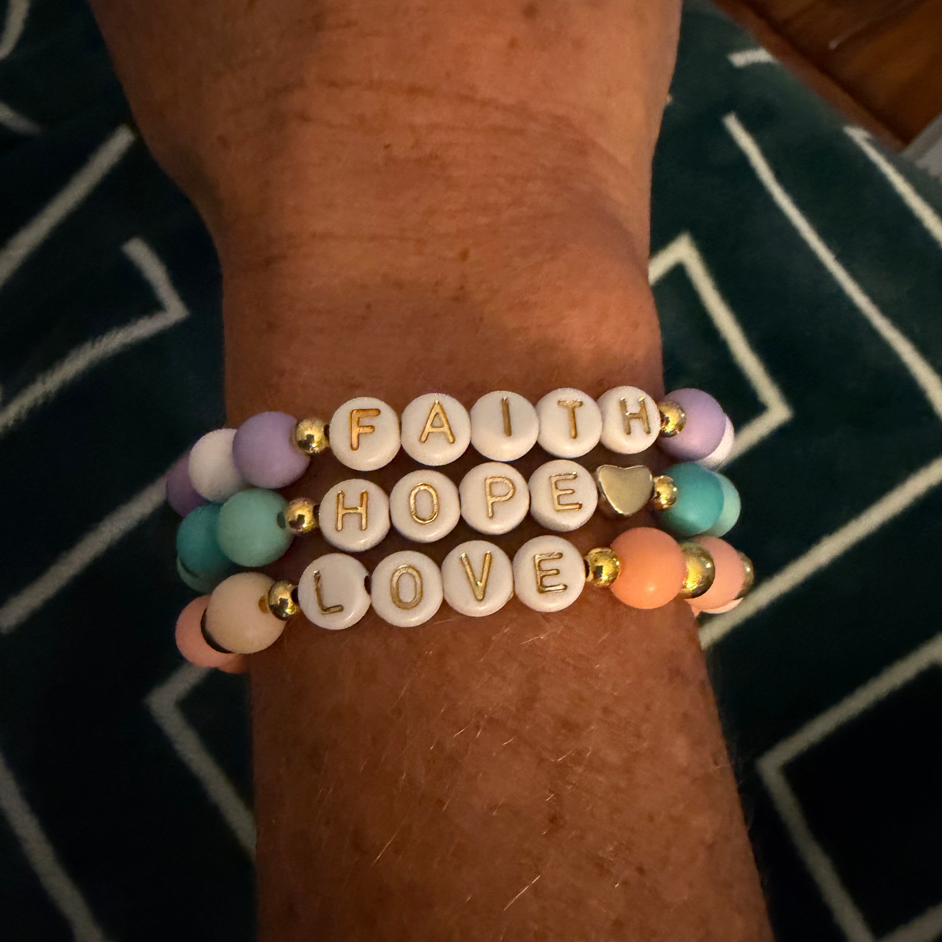 Faith, Hope & Love Bracelet Stack